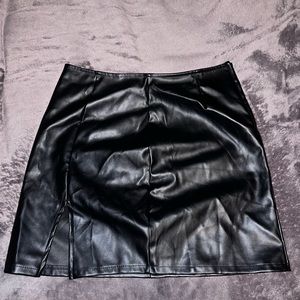 Black Leather Skirt